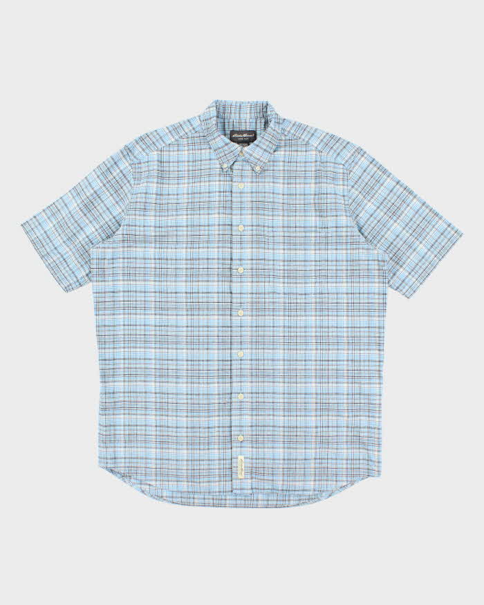 Vintage Eddie Bauer Heavyweight Check Short Sleeved Shirt - L