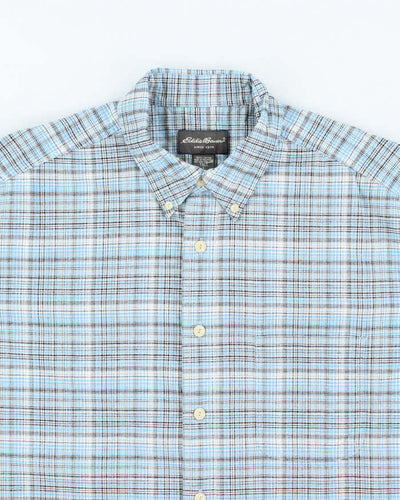 Vintage Eddie Bauer Heavyweight Check Short Sleeved Shirt - L