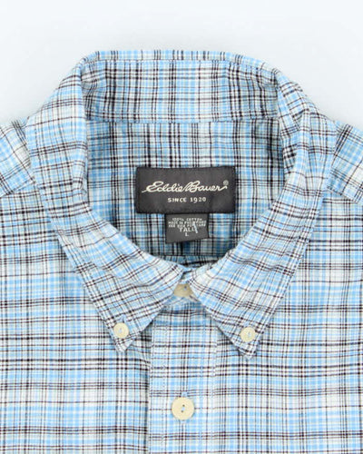 Vintage Eddie Bauer Heavyweight Check Short Sleeved Shirt - L