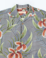 Vintage 2000's Tommy Bahama Silk Patterned Hawaiian Shirt - M