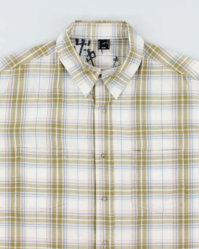 Vintage Y2K Red Dragon Skate Company Check Short Sleeved Shirt - L
