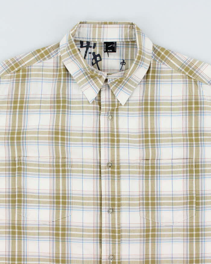 Vintage Y2K Red Dragon Skate Company Check Short Sleeved Shirt - L
