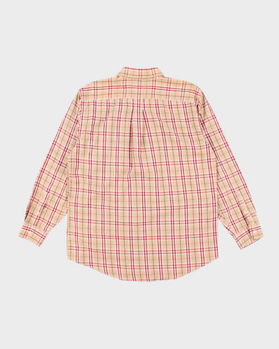 Vintage Y2K Burberry London Small Embroidered Logo Patterned Shirt - L