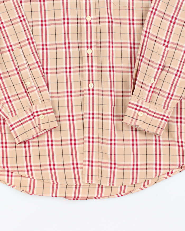 Vintage Y2K Burberry London Small Embroidered Logo Patterned Shirt - L