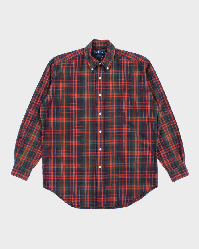 Vintage 2000's Ralph Lauren Checked Long Sleeve Flannel Shirt - XL