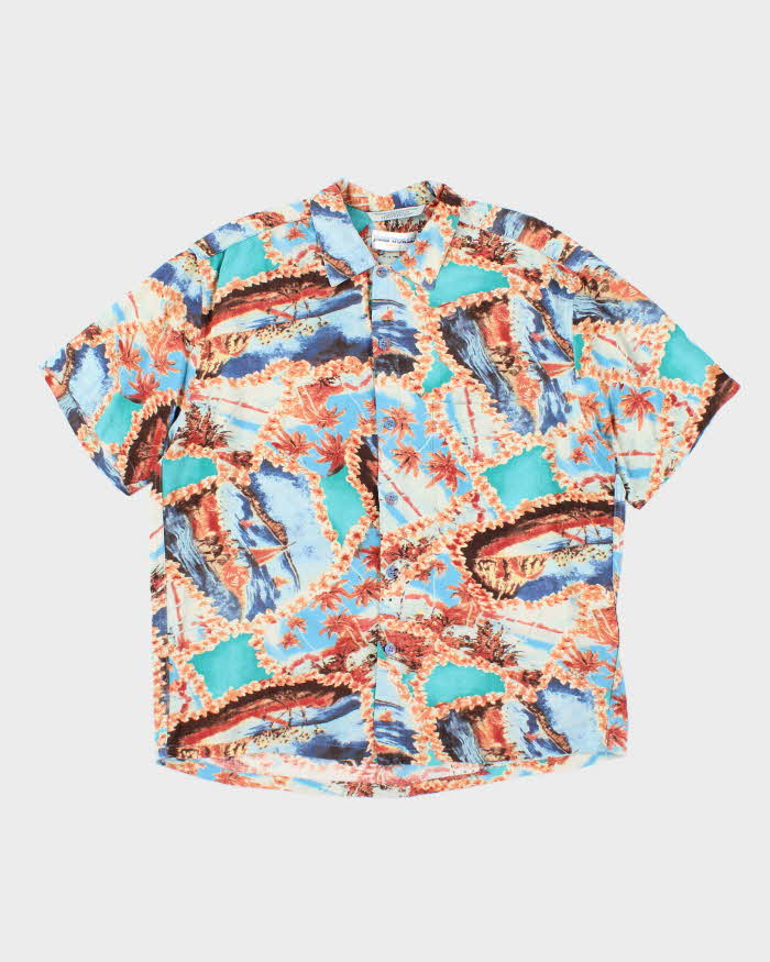 Vintage 90's Jams World All Over Print Lightweight Hawaiian Shirt - L