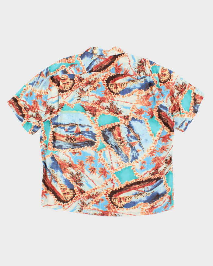 Vintage 90's Jams World All Over Print Lightweight Hawaiian Shirt - L
