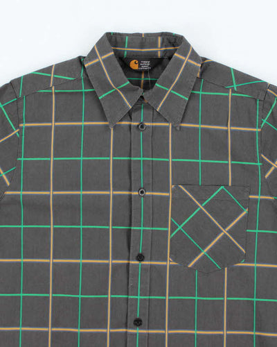 Vintage 90's Carhartt Patterned Long Sleeve Flannel Shirt - M