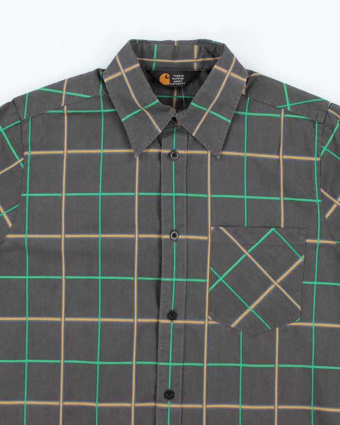 Vintage 90's Carhartt Patterned Long Sleeve Flannel Shirt - M