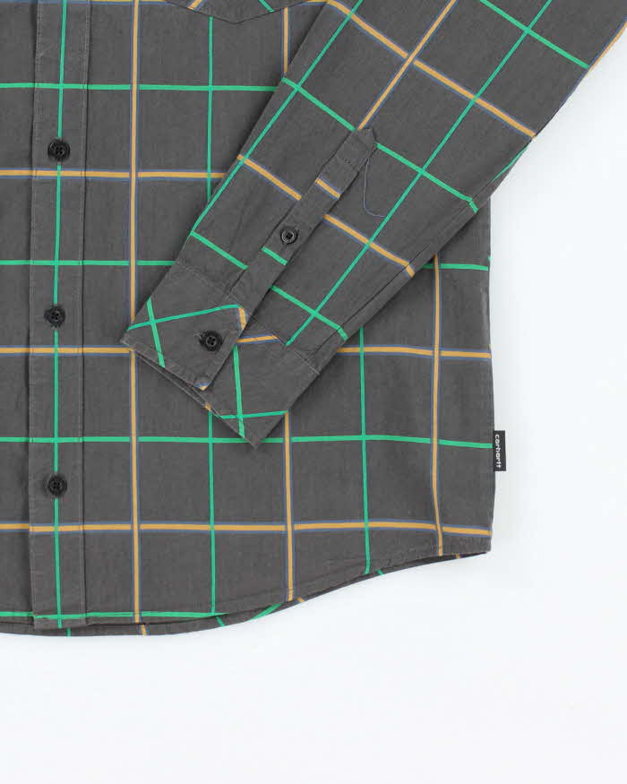 Vintage 90's Carhartt Patterned Long Sleeve Flannel Shirt - M