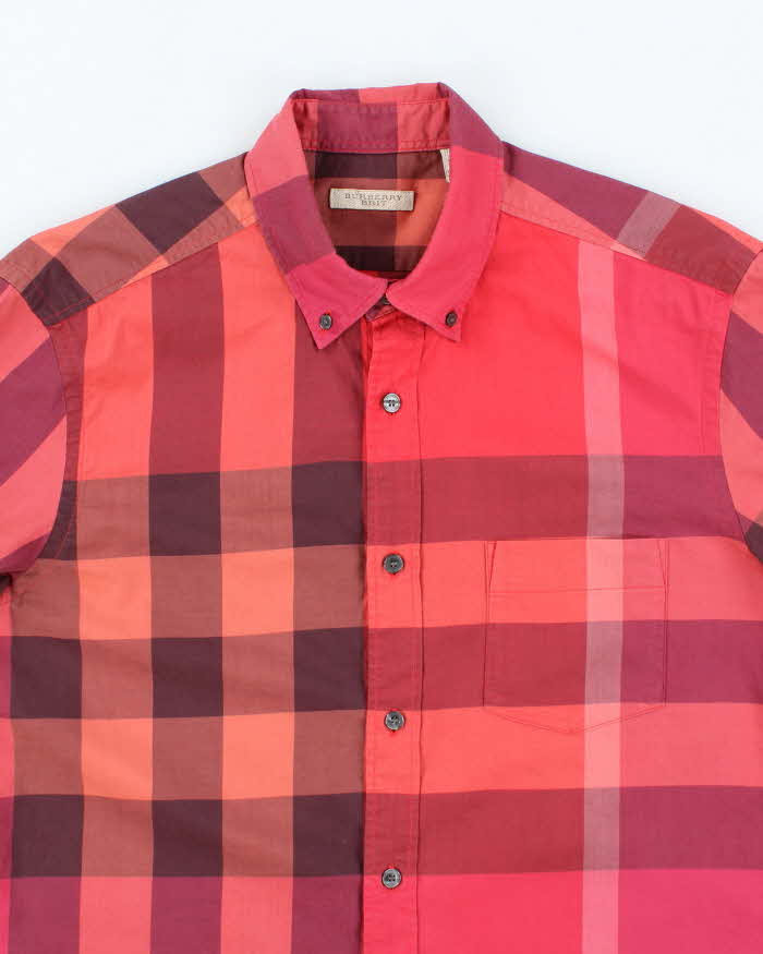 Vintage Burberry Check Long Sleeve Shirt - M