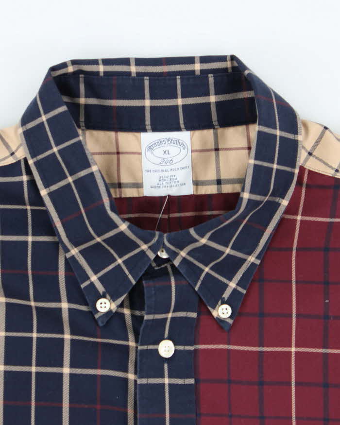 Vintage Brooks Brothers Check Long Sleeve Shirt - XL