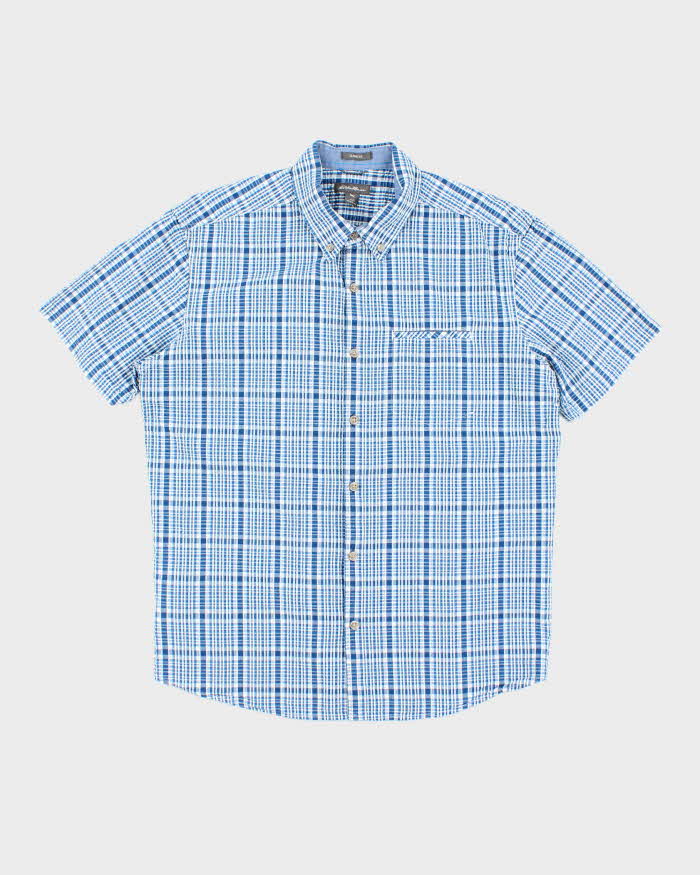 Vintage Eddie Bauer Seersucker Short Sleeve Shirt - L