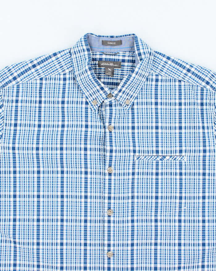 Vintage Eddie Bauer Seersucker Short Sleeve Shirt - L