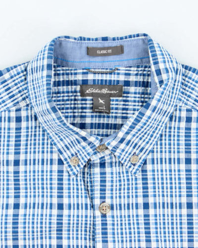 Vintage Eddie Bauer Seersucker Short Sleeve Shirt - L