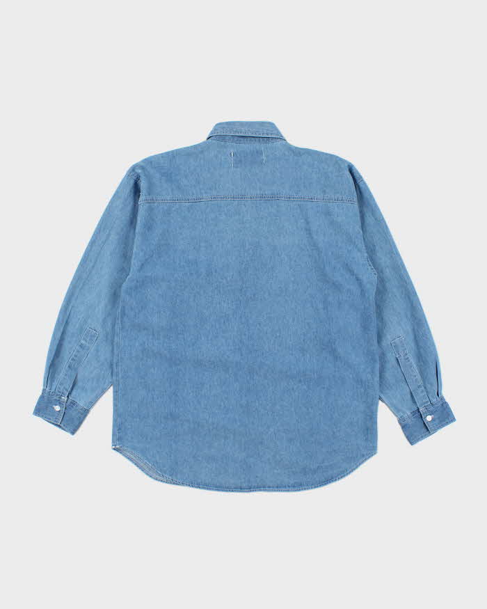 Vintage Amrav Western Embroidered Denim Long Sleeve Shirt - L