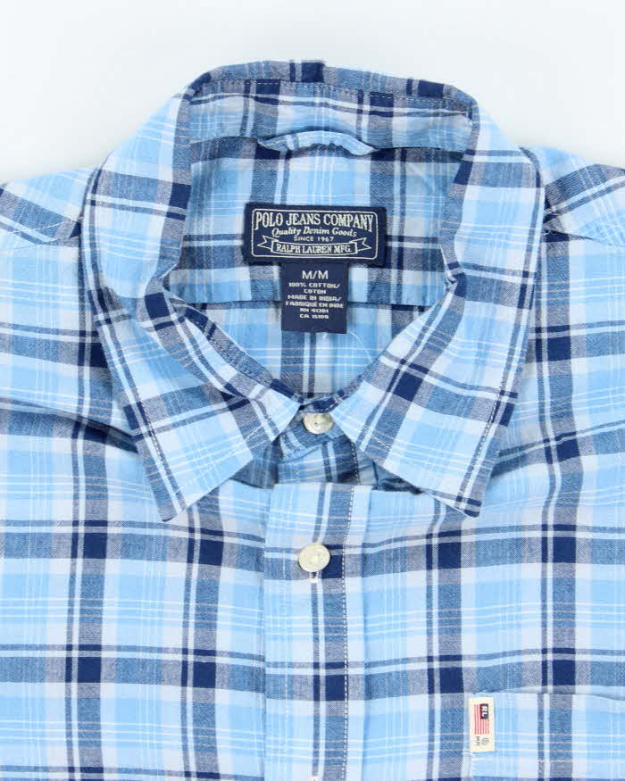Vintage Ralph Lauren Polo Jeans Company Check Short Sleeve Shirt - M