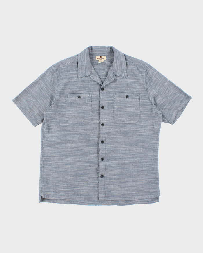 Vintage Woolrich Plain Short Sleeve Button Up Shirt - L