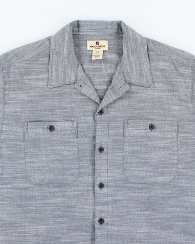 Vintage Woolrich Plain Short Sleeve Button Up Shirt - L