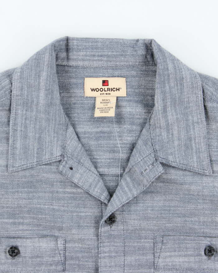Vintage Woolrich Plain Short Sleeve Button Up Shirt - L
