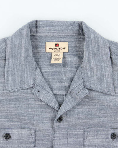 Vintage Woolrich Plain Short Sleeve Button Up Shirt - L