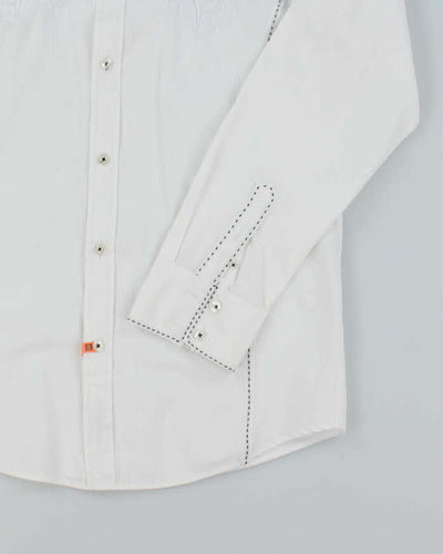 Vintage Y2K Roar Tribal Style Embroidered Gothic Long Sleeve Shirt - M
