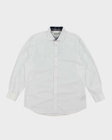 Vintage Y2K Burberry Patterned White Long Sleeve Shirt - L