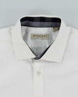 Vintage Y2K Burberry Patterned White Long Sleeve Shirt - L
