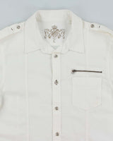 Vintage Y2K Guess Military Style White Long Sleeve T-Shirt - L