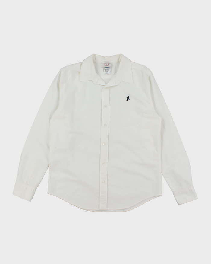 Vintage 2000's Disney Small Embroidered Mickey White Long Sleeve Shirt  - M