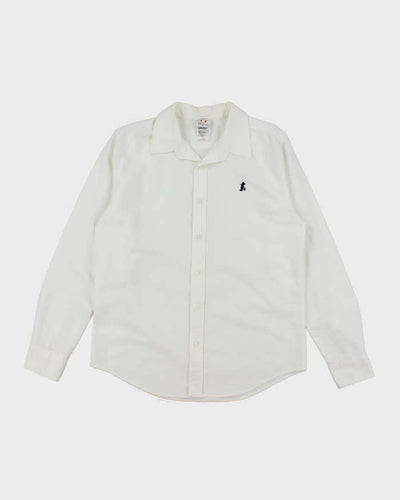 Vintage 2000's Disney Small Embroidered Mickey White Long Sleeve Shirt  - M