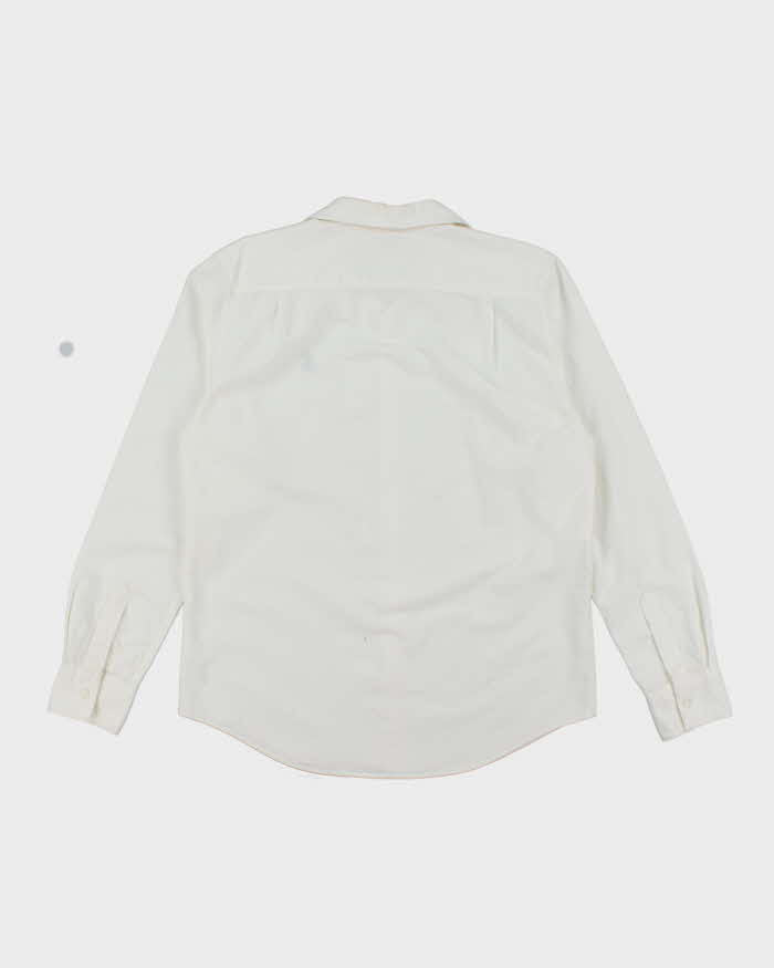 Vintage 2000's Disney Small Embroidered Mickey White Long Sleeve Shirt  - M