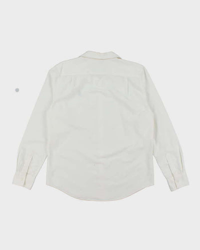 Vintage 2000's Disney Small Embroidered Mickey White Long Sleeve Shirt  - M