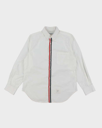 Vintage Thom Browne Plain White Long Sleeve Shirt - L