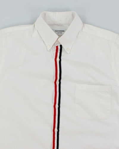 Vintage Thom Browne Plain White Long Sleeve Shirt - L
