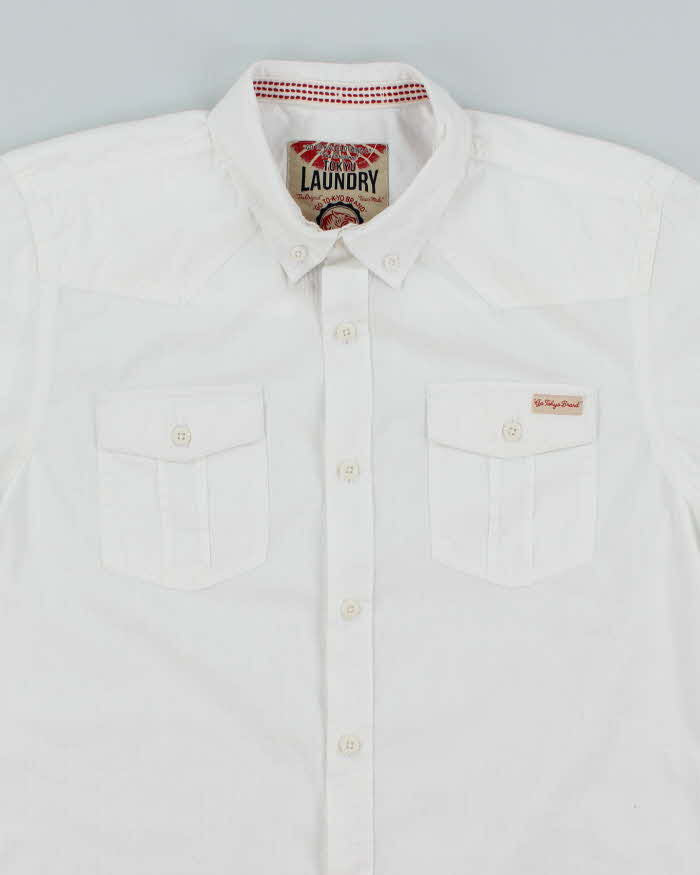 Vintage 2000's Tokyo Laundry Striped Short Sleeve Shirt - M