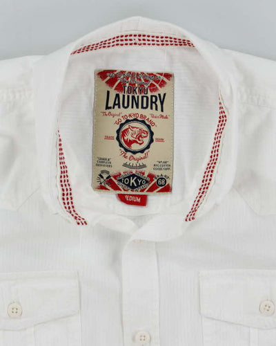 Vintage 2000's Tokyo Laundry Striped Short Sleeve Shirt - M