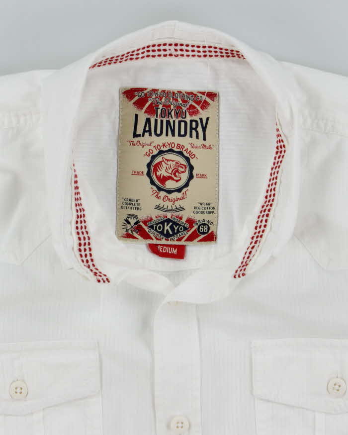 Vintage 2000's Tokyo Laundry Striped Short Sleeve Shirt - M