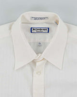 Vintage 90's Yves Saint Laurent Striped Long Sleeve White Shirt - L