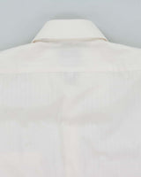 Vintage 90's Yves Saint Laurent Striped Long Sleeve White Shirt - L