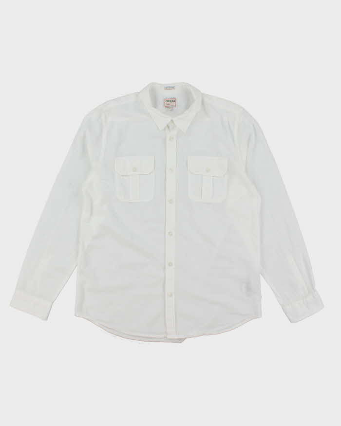 Vintage Y2K Guess Plain Long Sleeve Shirt - M