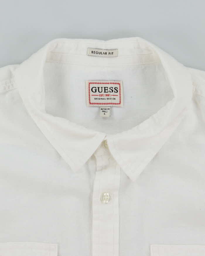 Vintage Y2K Guess Plain Long Sleeve Shirt - M