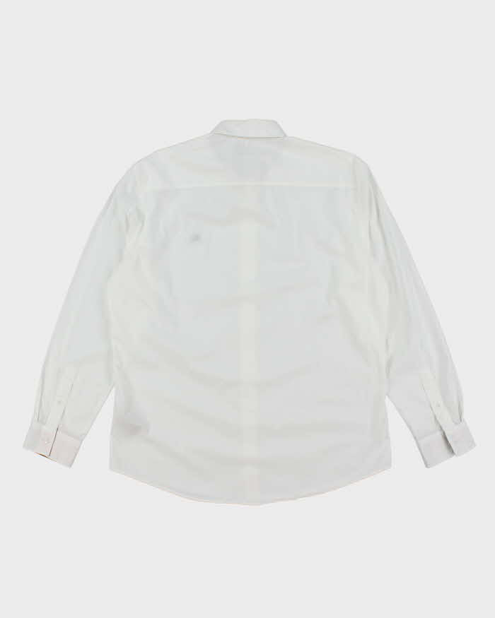Vintage Burberry London Hidden Nova Check White Long Sleeve Shirt - L