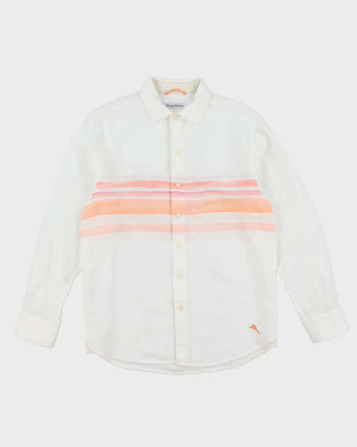 Vintage Tommy Bahama Striped Linen Long Sleeve Shirt - S