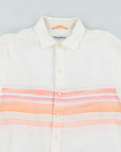 Vintage Tommy Bahama Striped Linen Long Sleeve Shirt - S