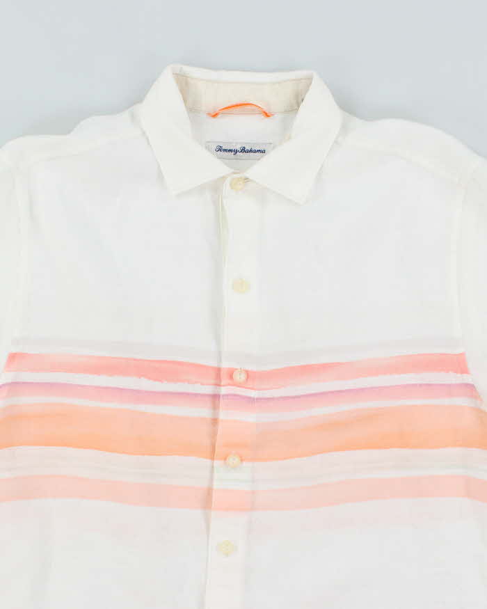 Vintage Tommy Bahama Striped Linen Long Sleeve Shirt - S