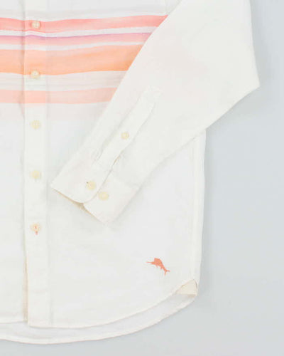 Vintage Tommy Bahama Striped Linen Long Sleeve Shirt - S