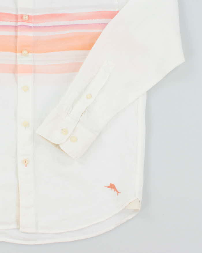 Vintage Tommy Bahama Striped Linen Long Sleeve Shirt - S