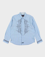 Vintage Y2K English Laundry Patterned Embroidered Long Sleeve Shirt - XL
