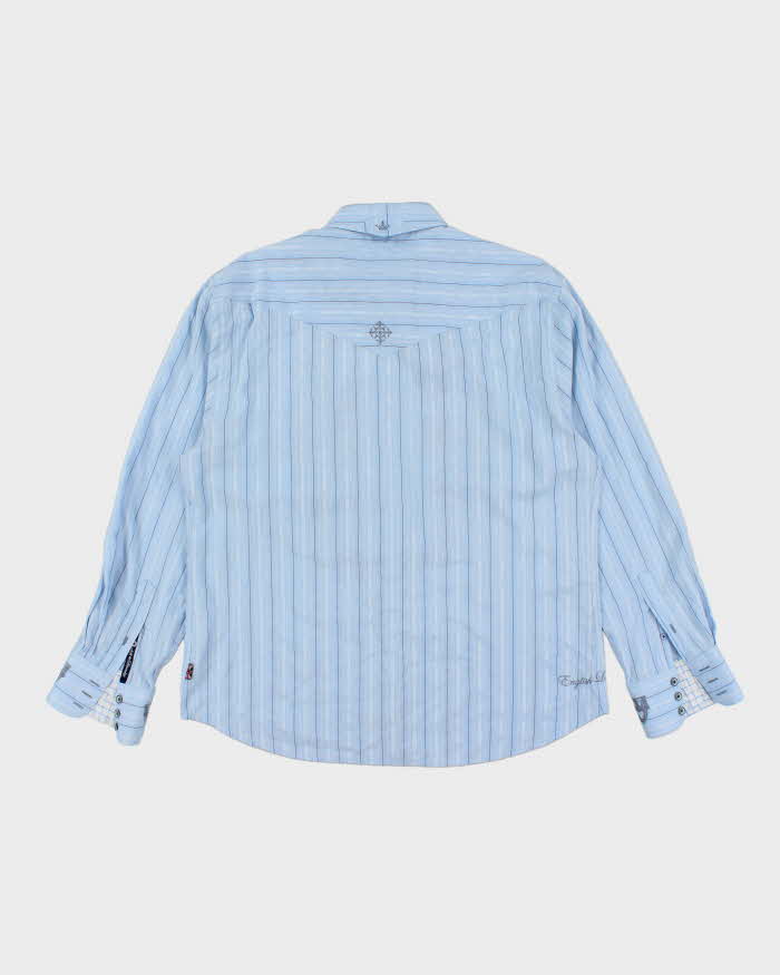 Vintage Y2K English Laundry Patterned Embroidered Long Sleeve Shirt - XL